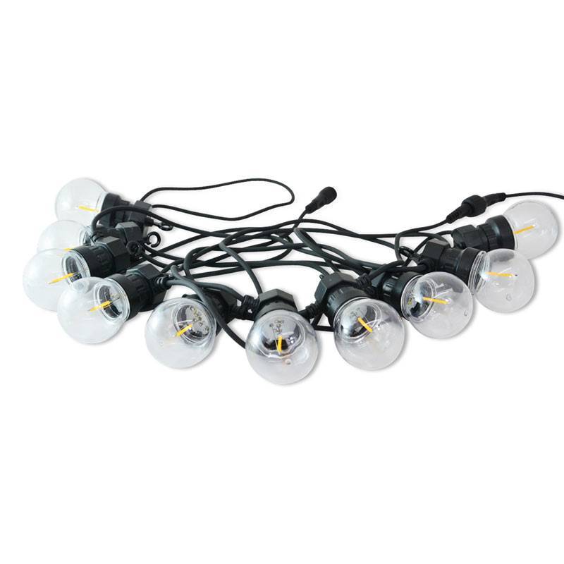 LED light garland 10 integrated bulbs - 8 meters