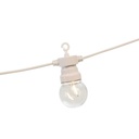 Guirnalda LED cable blanco 10 bombillas LED 3000ºK - 8 metros