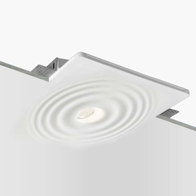 Integrerbar gipsluminaire med bølgeeffekt trimless / integrasjon - 30x30cm - GU10