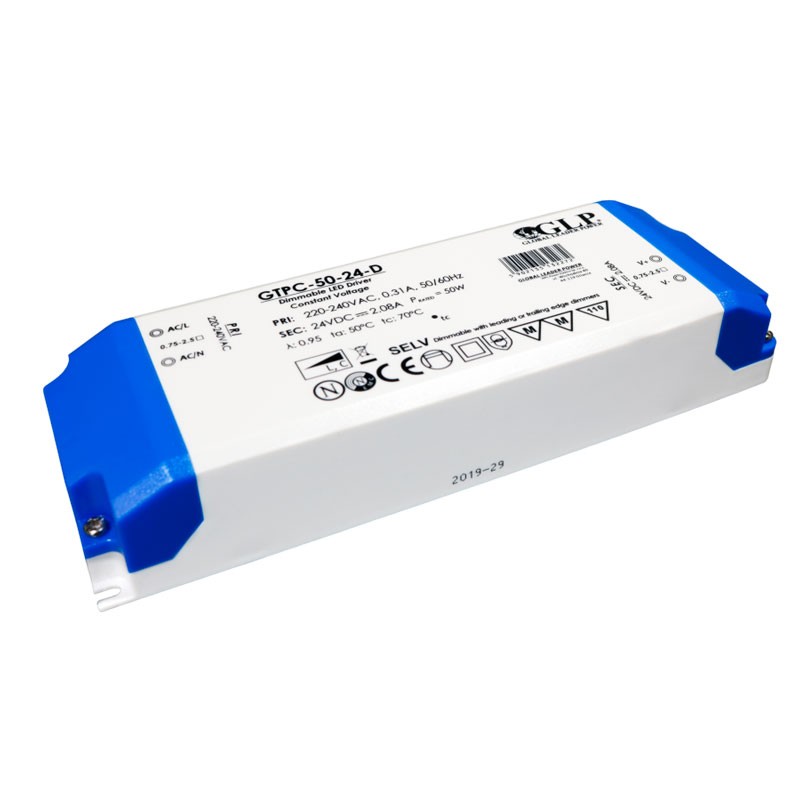 Ρυθμιζόμενο τροφοδοτικό LED Triac 50W 24V -GLP