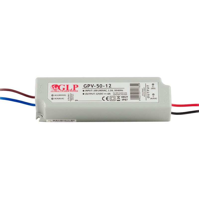 Waterdichte voeding 50W 12V IP67 - GLP