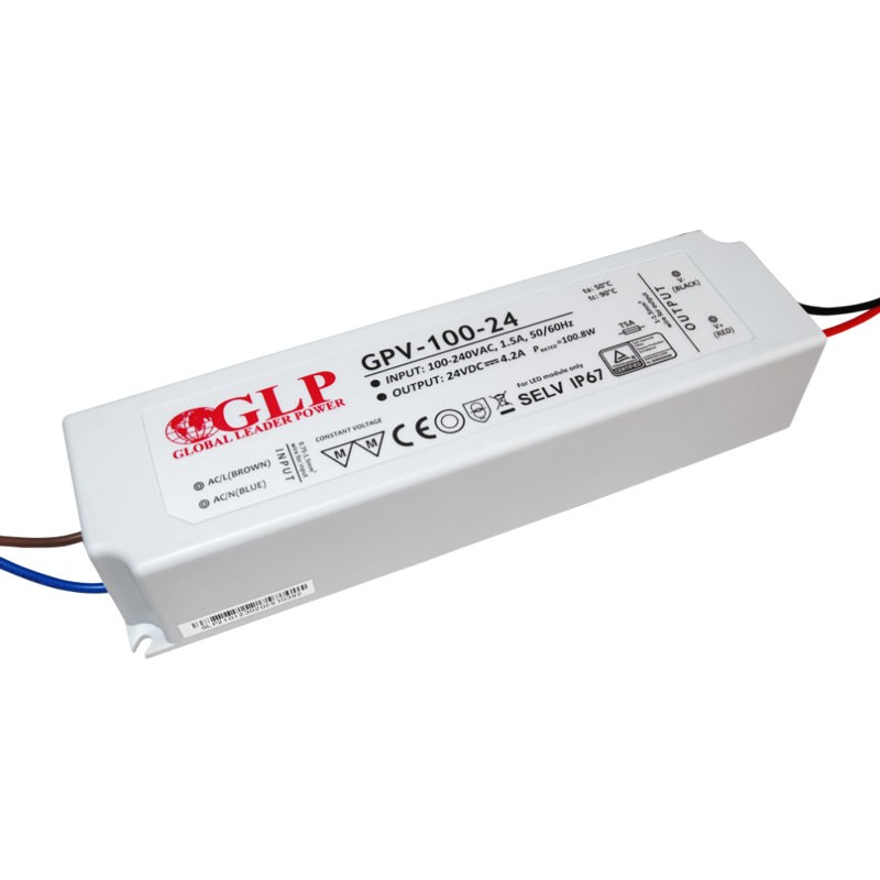 Waterdichte voeding 24V DC - 100W - IP67 - GLP
