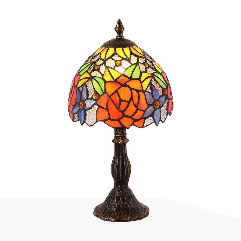 Tiffany" inspired table lamp with glass mosaic