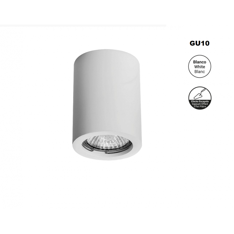 Candeeiro de gesso para teto - GU10