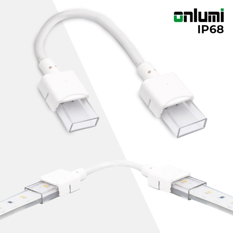 Conector tira LED estanco con cable - 2 pines - Tira 10 mm - IP68