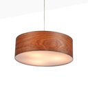 Pendant lamp with wood effect lampshade "MATAGALLS" - 3xE27