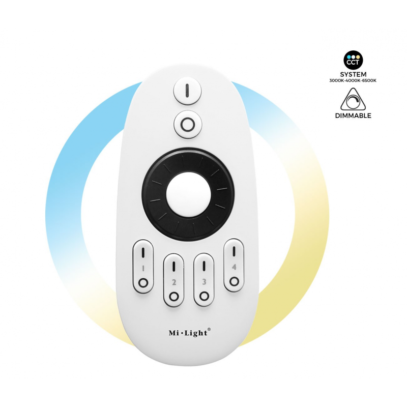 Controller Controller LED Monocolor/CCT - 4 Zones -Rotating wheel - FUT006 - Mi Light - Mi Boxer