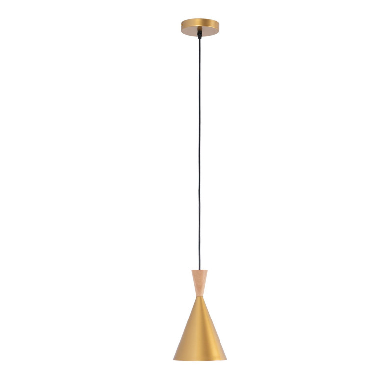 Nordic metal and wood pendant light "Exan"