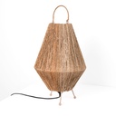 Rustic jute table lamp "Ross" - E27