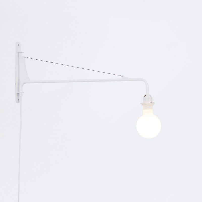 Adjustable wall light with cable and plug "Pitt"