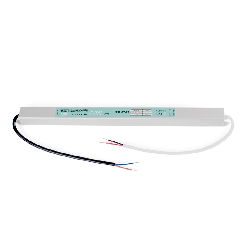 Εξαιρετικά λεπτό τροφοδοτικό 12V - 72W - IP20