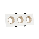 Aro firkantet nedoverbelysning med trippel GU10 / MR16 - Lav UGR - Skjær 75 x 235mm