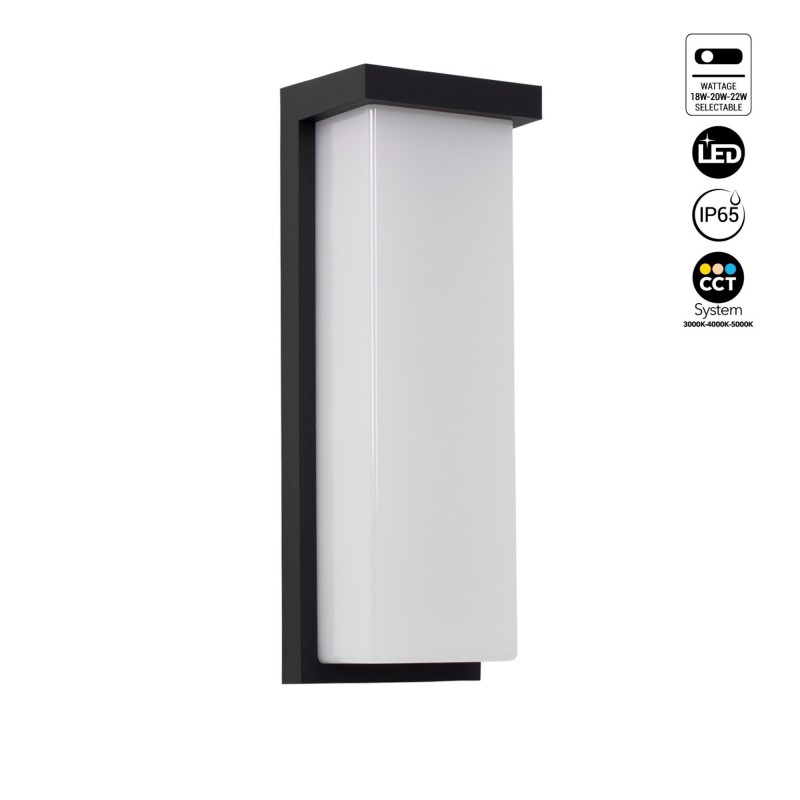Aluminium outdoor wall light "Retal" - Adjustable power: 18W-20W-22W - CCT- IP65