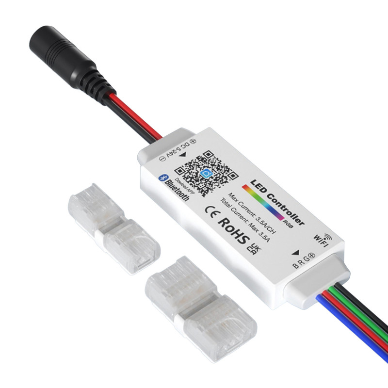 Controlador RGB mini - WiFi + Bluetooth - 5-24V DC - 3.5A