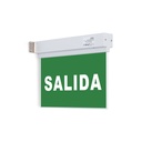 Luz de emergencia permanente con cartel "Salida"