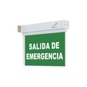 Luz de emergencia permanente con cartel "Salida de Emergencia"