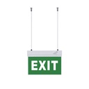 Hanging permanent emergency light with "Exit" sign