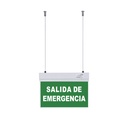 Luz de emergencia permanente con cartel "Salida de Emergencia" - Suspensión