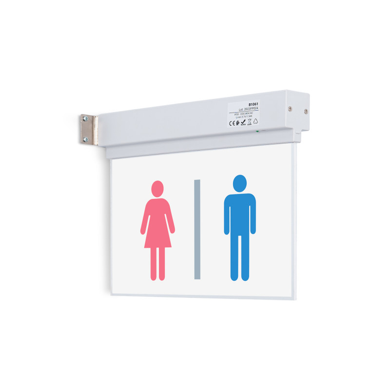 Permanent noodlicht met pictogram "Toiletten".