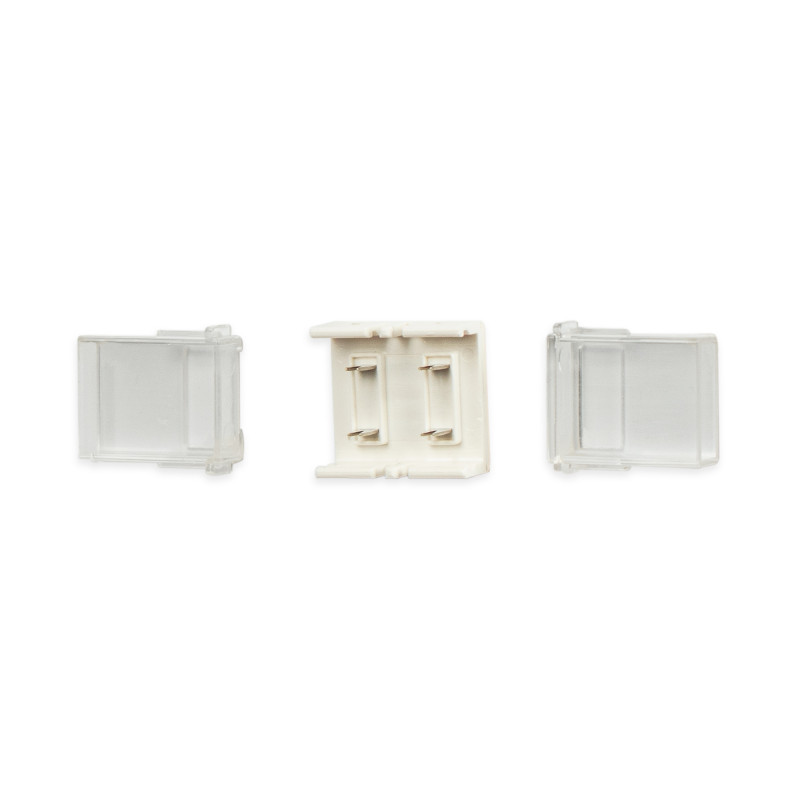 Vízálló egyenes LED COB csatlakozó 220V - 2 tűs - 12 mm széles szalag - IP67