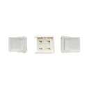 Vízálló egyenes LED COB csatlakozó 220V - 2 tűs - 12 mm széles szalag - IP67