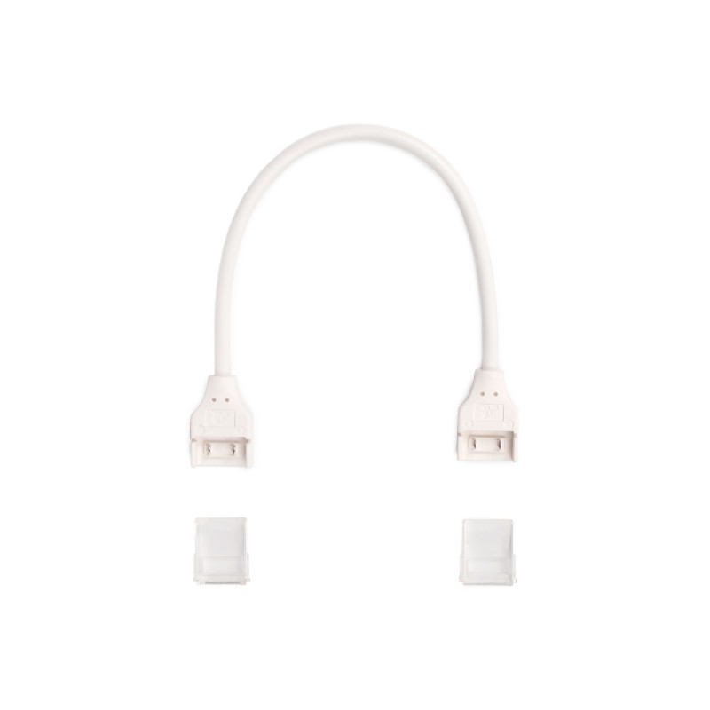 Conector impermeável com cabo para fita COB LED - 2 pinos - fita de 12 mm - IP67