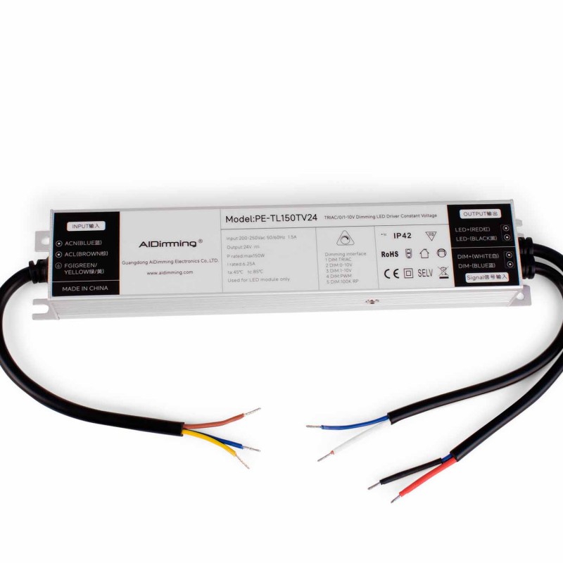 Fonte de alimentação regulável TRIAC/0-10V 200-250V - Saída 24V - 6.25A - 150W