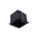 Downlight LED vestavný čtvercový 8W - Čip Osram - UGR18 - Řez 48 x 48 mm - Černý