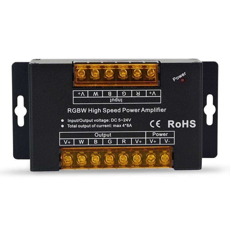 Signalforstærker / RGBW højhastighedsrepeater 12-24V DC - 8A/Kanal