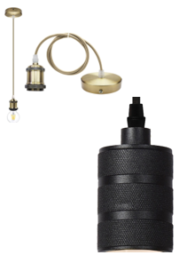 Retro/Vintage pendant lamp - E27 - 5 colours