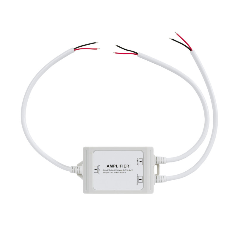Amplificator de semnal / Repetitor monocrom etanș 12-24V DC - 6A/canal - IP67