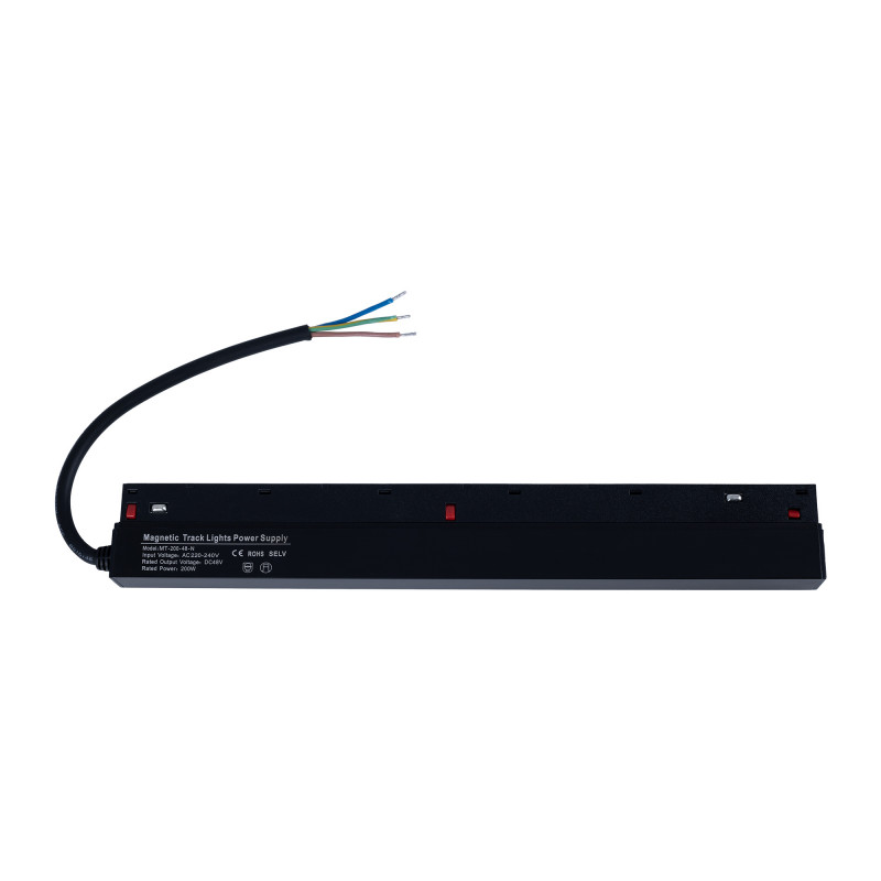 Μαγνητικό τροφοδοτικό σιδηροτροχιάς 48V 200W - Μαύρο