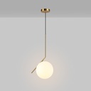 Lámpara colgante bola cristal "HERMI 220" - E27 - Ø 22cm