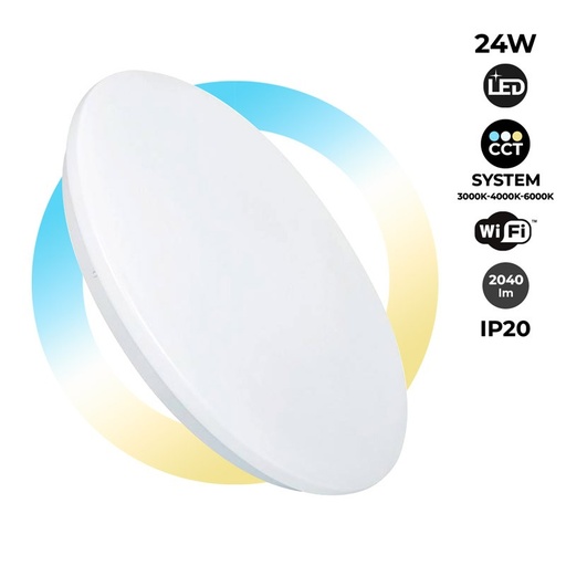 [B1295-SMART] LED SMART plafon - CCT WIFI povezivanje površinski 24W - IP20