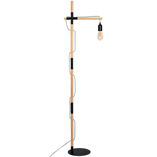 Floor lamp wood and aluminum "Natural Wood".
