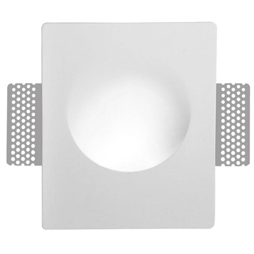 [B267] Beépíthető falikarlámpa kör alakú gipszből "MUR" - Ø 25cm - GU10 - Keret nélküli / Integráció