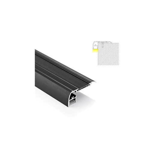 [BPERFALP024R-N] Profile LED strip for stairs - 65X27.5mm - With diffuser - 2 meters