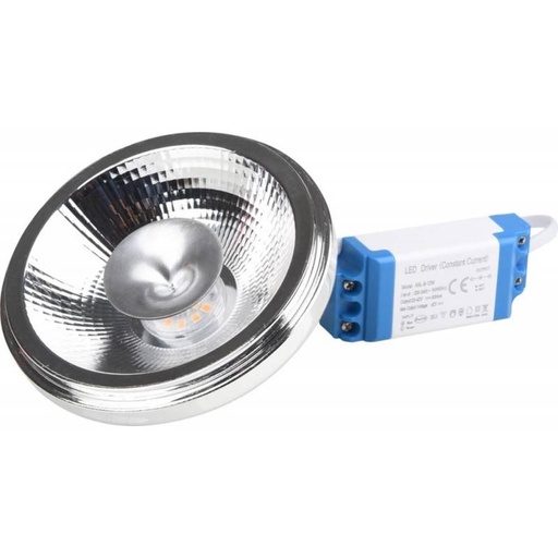 LED-Bombilla AR111 24° 12W mat externem Driver
