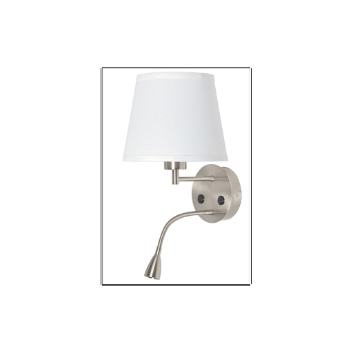 Wall light "PAIR" E27 with 3W LED reading lamp