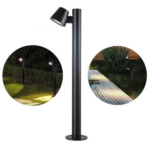 [L1554-N] Bolardo de Acero GU10 Máx 35W IP44