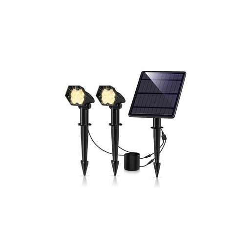 [SL12-BC] Doppio faretto solare da esterno 3W IP65