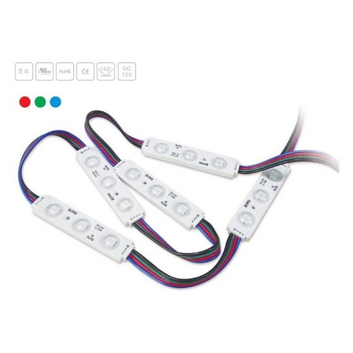 [BM1431RGB] RGB LED modules for signage 0.72W 12V-DC IP65 140º.