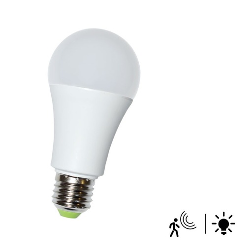 LED-Glühbirne E27 A60 7W - Bewegungssensor und Dämmerungssensor