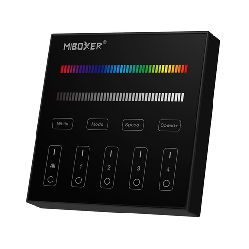 Pločica za dodir RGB i RGBW - 4 zone - Crna - Milight