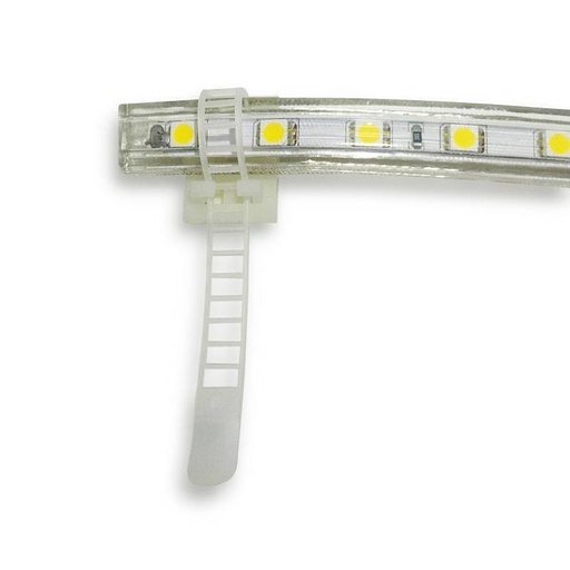 [B1699-2] Bridă plastică pentru benzi LED cu bază adezivă 3M