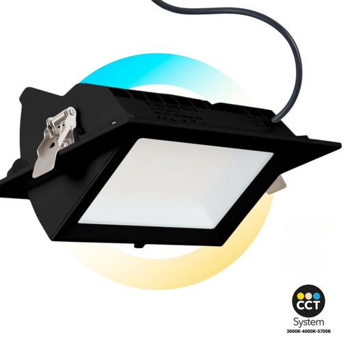 Rektangulært justerbart LED-downlight CCT 38W - Hvid - 120° Driver LIFUD