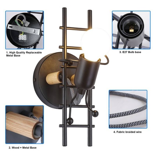 Decoratieve wandlamp "Doll" - E27