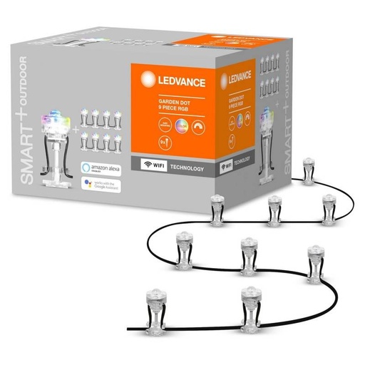 [O478534] Luzes LED Exterior SMART WiFi Garden DOT RGB 9P