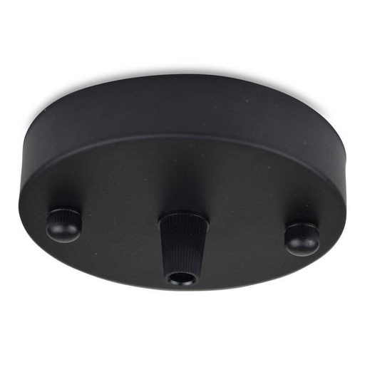 [LV150-N] Rosace métallique pour lampe suspendue, noir mat