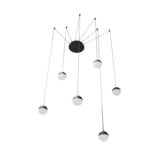 [LN4028-N] Pendant lamp LED design "ÓRBITA" 6x8W (36W)
